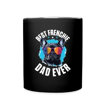 French Bulldog Frenchie Dog Breed - Full Colour Mug - black - Front