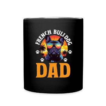French Bulldog Frenchie Dog Breed Pet French - Tasse einfarbig - Schwarz - Vorne