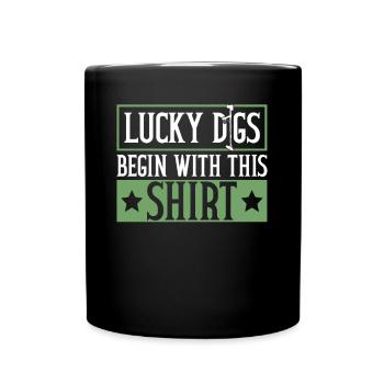 Metalldetektor Ausgrabung Schatzsuche Sondengänger - Tasse einfarbig - Schwarz - Vorne