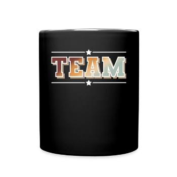 Team - Tasse einfarbig - Schwarz - Vorne