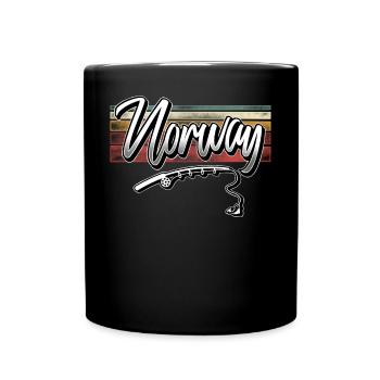 Norvège Pêche - Mug uni - noir - Devant