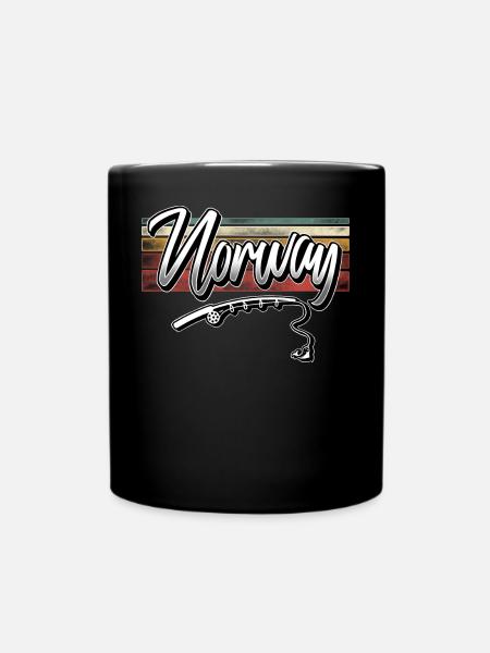 Norwegen Angeln - Tasse einfarbig - Schwarz