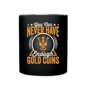 Gold Coins Metal Detector Metal Detection - Full Colour Mug - black - Front