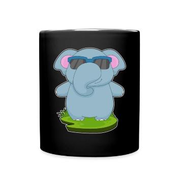 Elephant Sunglasses - Full Colour Mug - black - Front