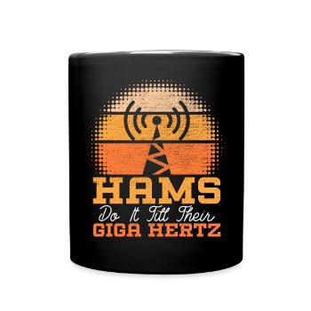 Amateurfunker Morsecode Radioaktivität - Tasse einfarbig - Schwarz - Vorne