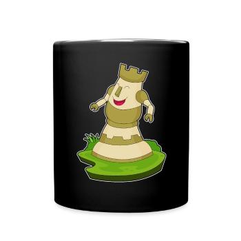 Pièce d’échecs Tour d’échecs - Mug uni - noir - Devant