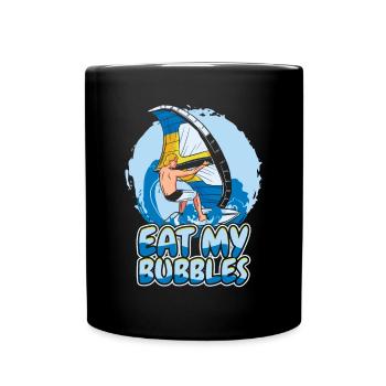 Mangez mes bulles Sports nautiques Surfeurs Surfeurs - Mug uni - noir - Devant