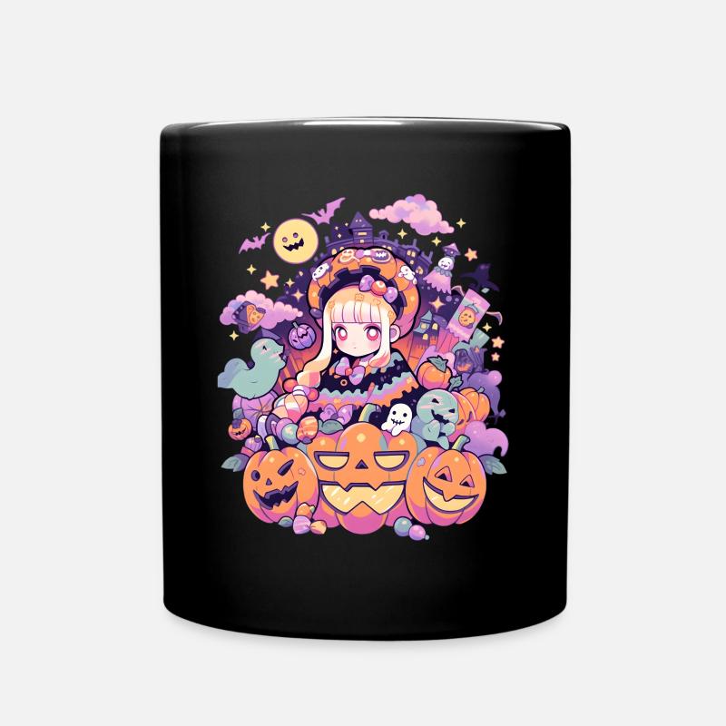Ästhetik Anime Halloween - Tasse einfarbig - Schwarz