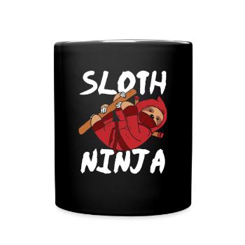 Ninja paresseux - Mug uni - noir - Devant
