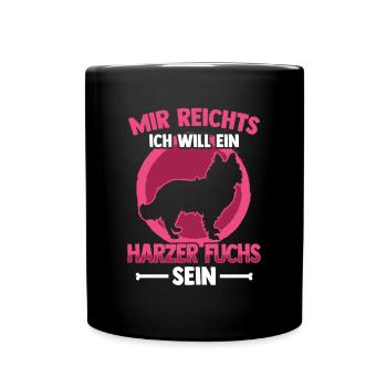 Will ein Harzer Fuchs sein Altdeutscher Hütehund - Tasse einfarbig - Schwarz - Vorne
