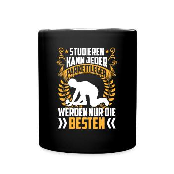 Die Besten werden Parkettleger Bodenleger - Tasse einfarbig - Schwarz - Vorne