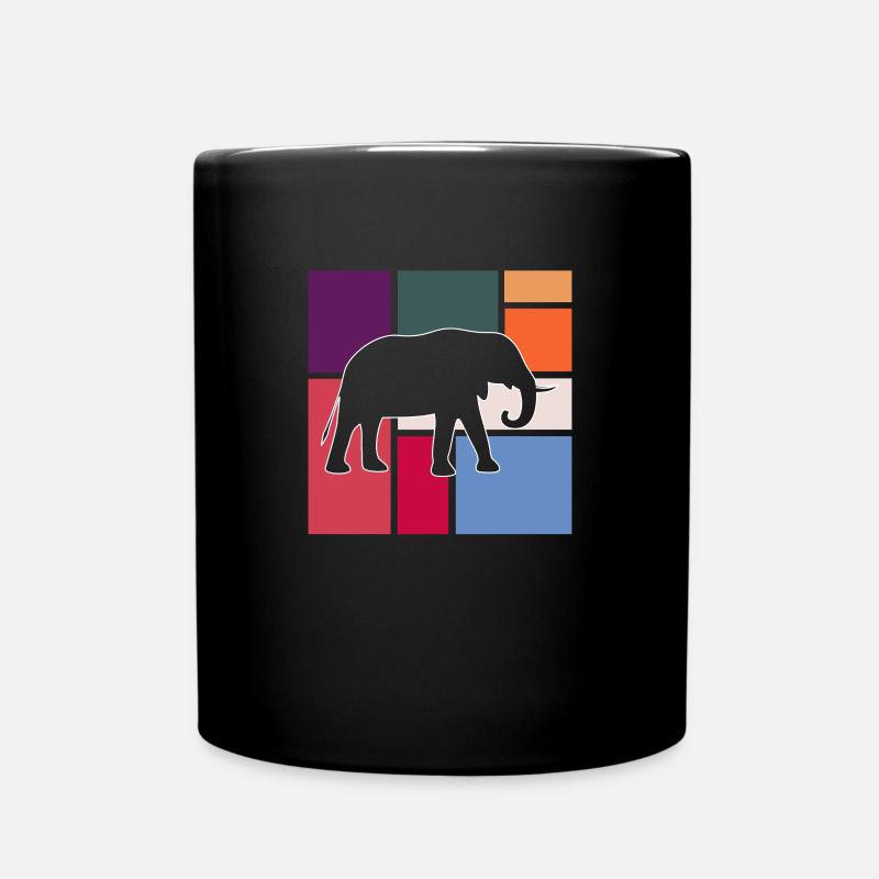 Elefant - Tasse einfarbig - Schwarz