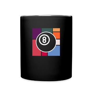 Billiards - Tasse einfarbig - Schwarz - Vorne