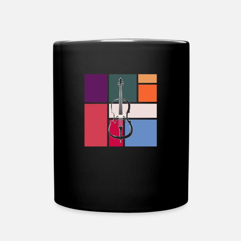 Geige - Tasse einfarbig - Schwarz