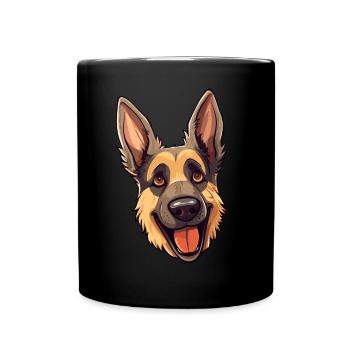 Just A Girl Who Loves German Shepherd für - Tasse einfarbig - Schwarz - Vorne