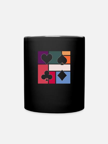 Poker - Tasse einfarbig - Schwarz