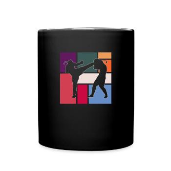 Kampfsport - Tasse einfarbig - Schwarz - Vorne