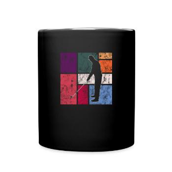 Golf - Tasse einfarbig - Schwarz - Vorne