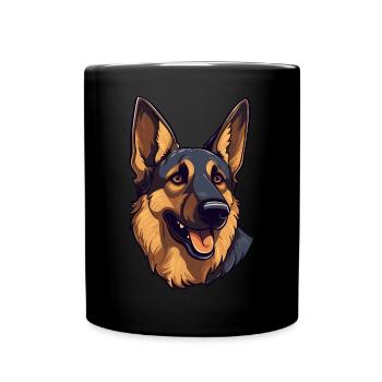 Just A Girl Who Loves German Shepherd für - Tasse einfarbig - Schwarz - Vorne