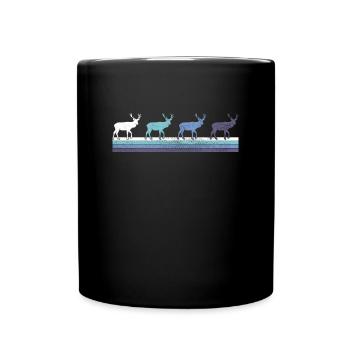Hirsch - Tasse einfarbig - Schwarz - Vorne