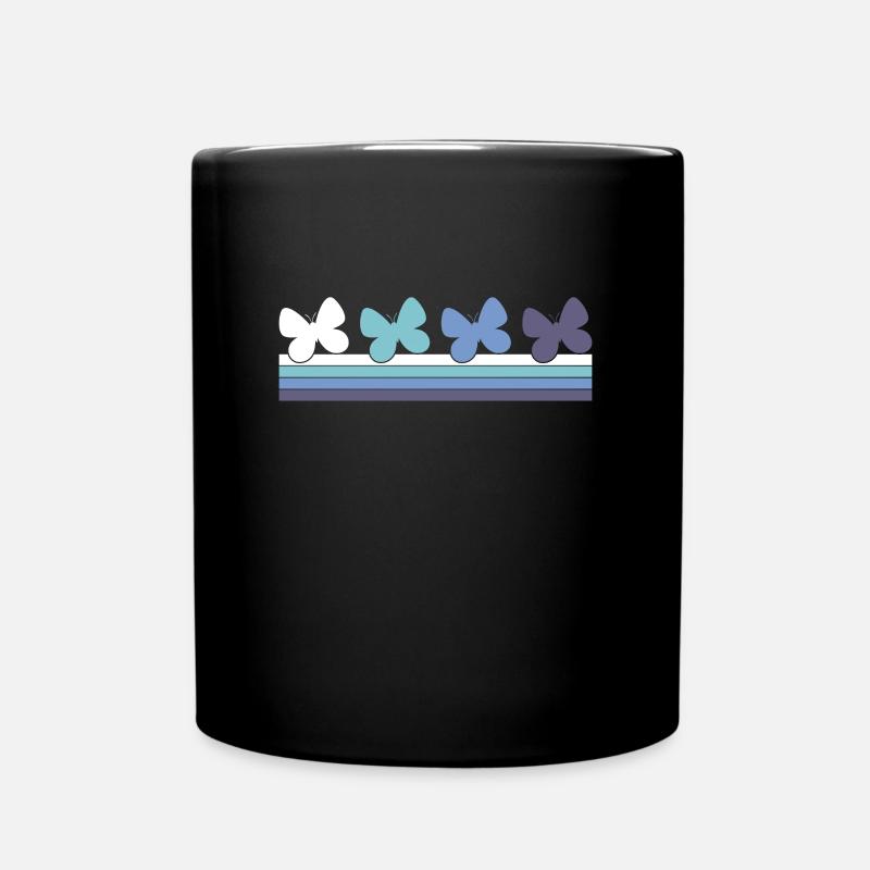Schmetterling - Tasse einfarbig - Schwarz