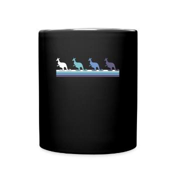Känguru - Tasse einfarbig - Schwarz - Vorne