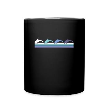 Delfin - Tasse einfarbig - Schwarz - Vorne
