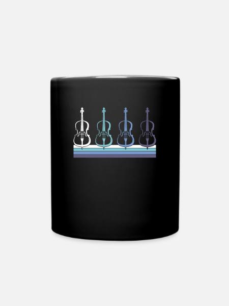 Geige - Tasse einfarbig - Schwarz