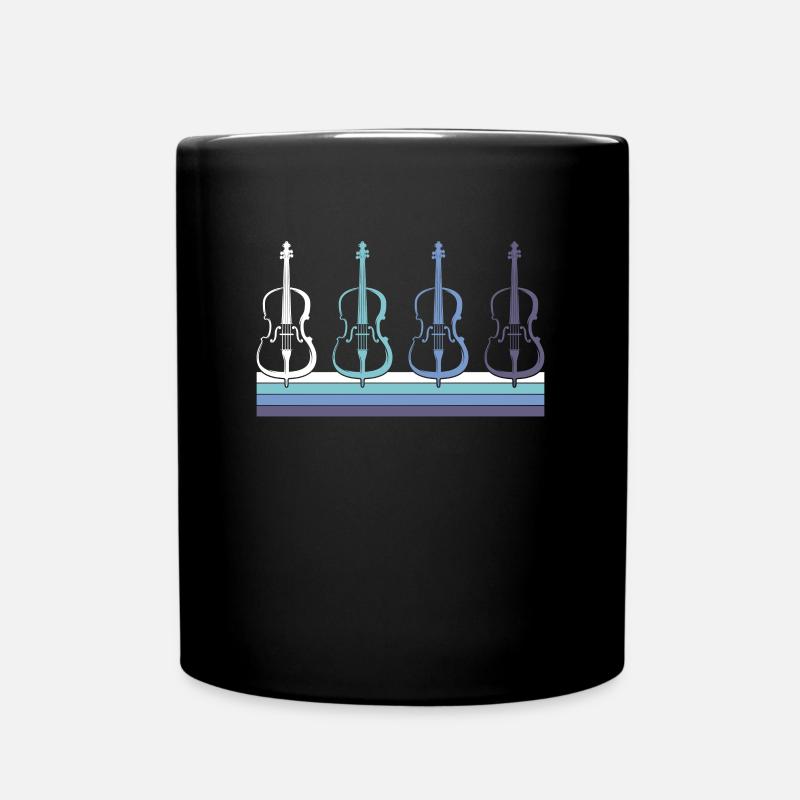 Geige - Tasse einfarbig - Schwarz