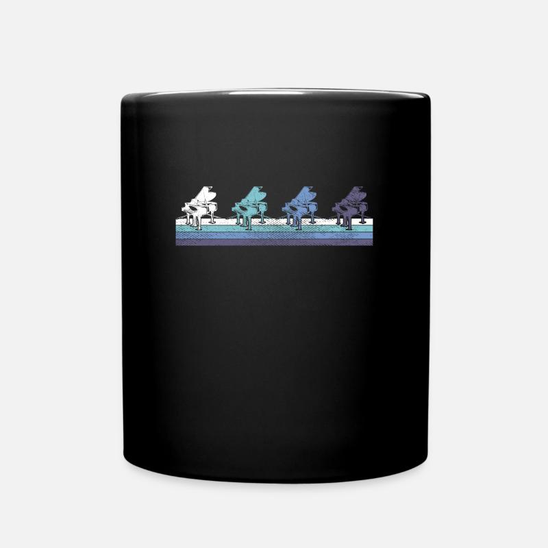 Piano - Full Colour Mug - black
