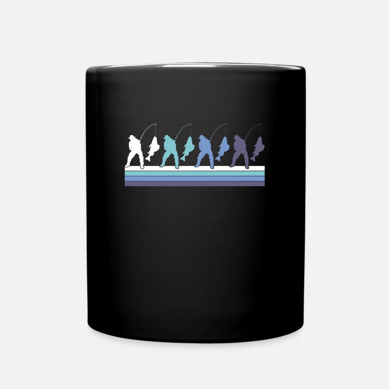 Angeln - Tasse einfarbig - Schwarz