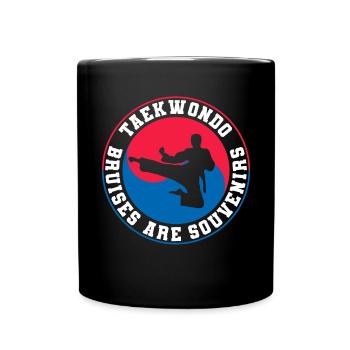 TKD Korean Martial Arts Tae Kwon - Tasse einfarbig - Schwarz - Vorne