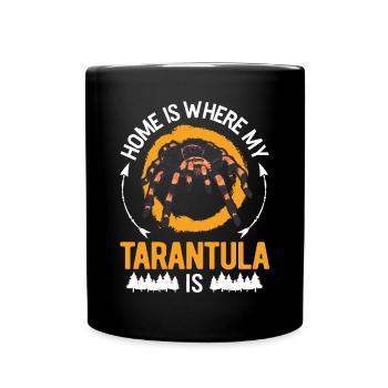 Zuhause ist wo meine Tarantel ist - Tasse einfarbig - Schwarz - Vorne