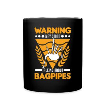 Avertissement cornemuse cornemuse - Mug uni - noir - Devant