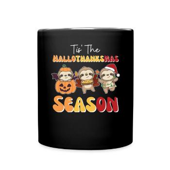 Tis' the Hallothanksmas Saison Paresseux - Mug uni - noir - Devant