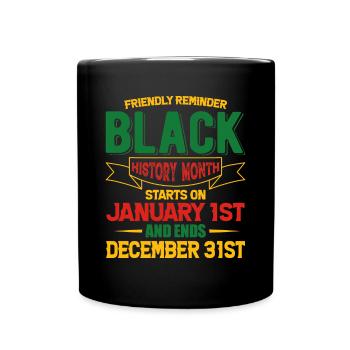 Black History Month Black History - Tasse einfarbig - Schwarz - Vorne