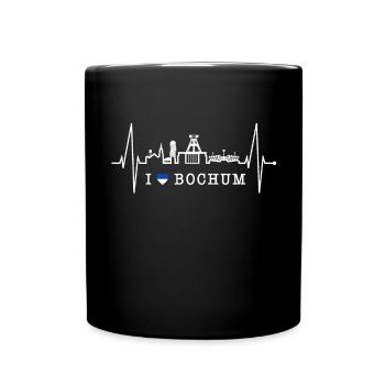 Bochum Heartbeat Bochum Skyline Home Ruhrpott - Full Colour Mug - black - Front