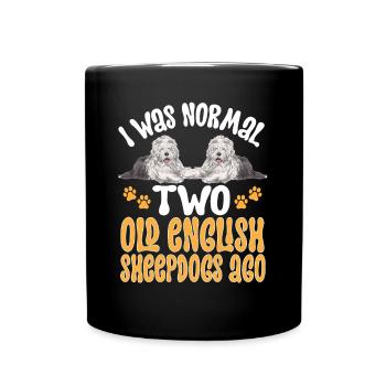 Old English Sheepdog Sheepie Bobtail - Full Colour Mug - black - Front