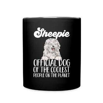 Vieux chien de berger anglais Sheepie Bobtail - Mug uni - noir - Devant