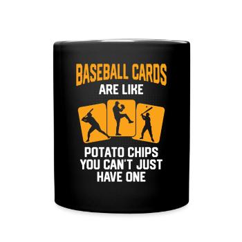 Trading collectionneur de cartes de baseball amusantes sont comme Po - Mug uni - noir - Devant