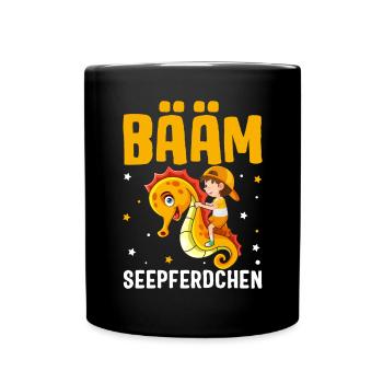 BÄÄM Seepferdchen bestanden Schwimmkurs - Tasse einfarbig - Schwarz - Vorne