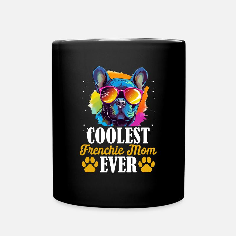Race de chien bouledogue français animal de compagnie le plus cool Frenchie Maman - Mug uni - noir
