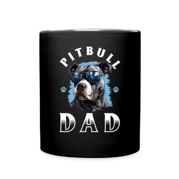 Pitbull Pittie Dog Race Pet - Pitbull Dad - Mug uni - noir - Devant