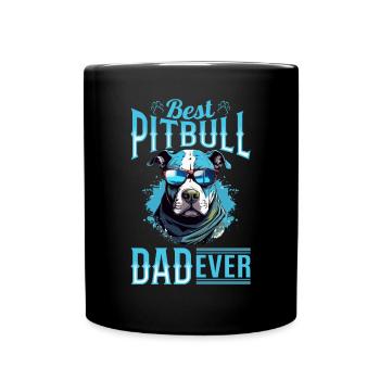Pitbull Pittie Dog Breed Pet Meilleur Pitbull Dad Ever - Mug uni - noir - Devant