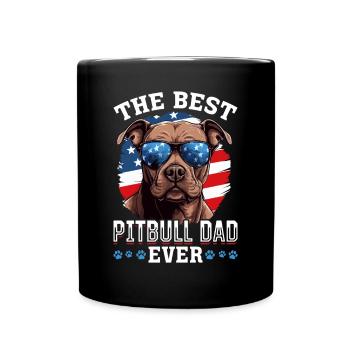 Pittie Dog Breed Pet - Le meilleur père pitbull de tous les temps - Mug uni - noir - Devant