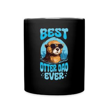 Otter Animal Kids & Adult - Best Otter Dad ever - Full Colour Mug - black - Front