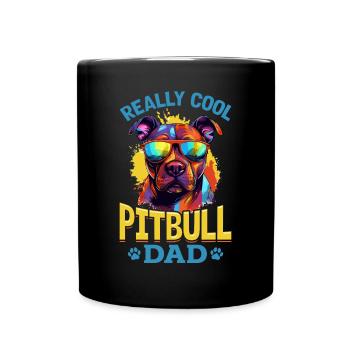 Pittie Dog Breed Pet - Really Cool Pitbull Dad - Tasse einfarbig - Schwarz - Vorne