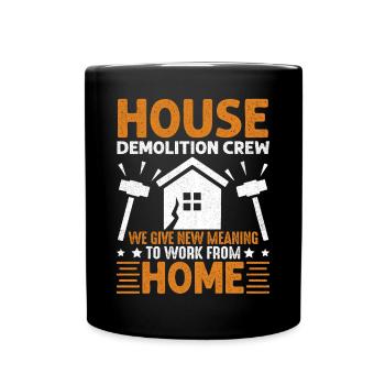 Haus-Demo - Tasse einfarbig - Schwarz - Vorne