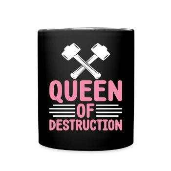 Fun day of house demolition - Full Colour Mug - black - Front
