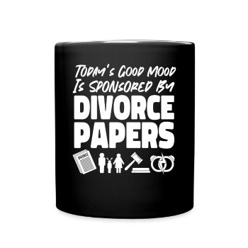 Happy Divorce Party Today's Good - Tasse einfarbig - Schwarz - Vorne